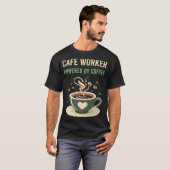 コーヒーカフェ労働者 Tシャツ (正面フル)