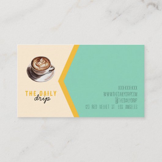 コーヒーカフェ名刺 名刺 (裏面)