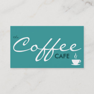 コーヒーカフェ。 (カスタマイズ可能な色) 名刺