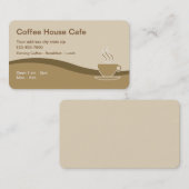 コーヒーカフェ 名刺 (正面/裏面)