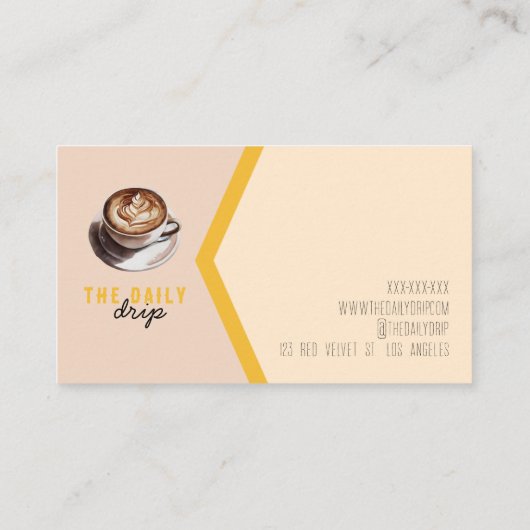 コーヒーカフェ 名刺 (裏面)