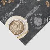 コーヒーカプチーノモカタイポグラフィアートデカップページ 薄葉紙 (詳細)