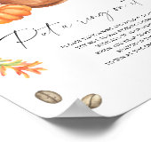 コーヒーカボチャブライダルシャワーそのゲームにリングを置く ポスター (角)