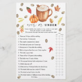 コーヒーカボチャブライダルシャワーオーバーまたはゲーム中 (正面)