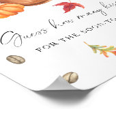 コーヒーカボチャ数を推測キス ポスター (角)