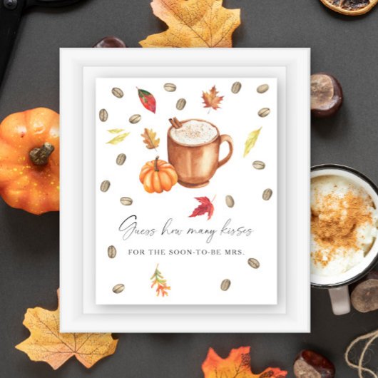 コーヒーカボチャ数を推測キス ポスター