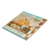 コーヒーカボチャ秋の秋の収穫の台所装飾 タイル (側面)