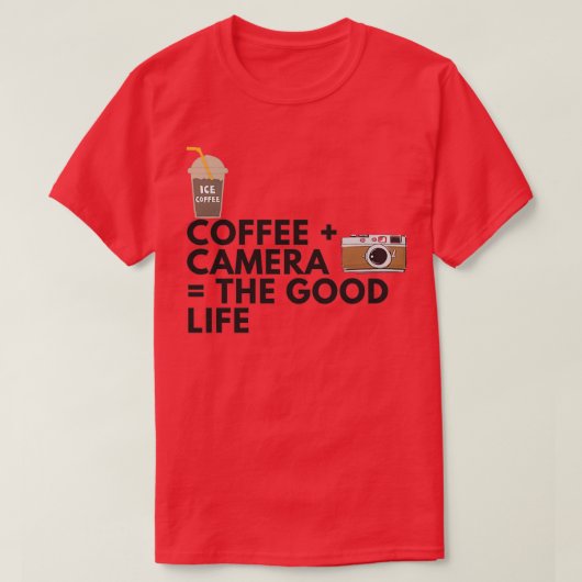 コーヒーカメラ良い生活2 Tシャツ (デザイン正面)