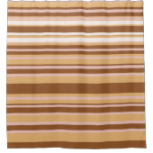 コーヒーカラーストライプシャワーカーテン シャワーカーテン (正面)