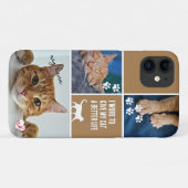 コーヒーカラーブロックキャットフォトコラージュモノグラムペット Case-Mate iPhoneケース (裏面(横))