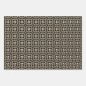 コーヒーカラー幾何学模様No4 ラッピングペーパーシート (正面2)