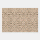 コーヒーカラー幾何学模様No7 ラッピングペーパーシート (正面3)