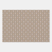 コーヒーカラー幾何学模様No7 ラッピングペーパーシート (正面2)