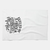 コーヒーカントリー音楽おもしろいかわいい キッチンタオル (横)