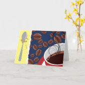 コーヒーカードを楽しんで下さい カード (黄色い花)