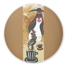 コーヒーガールセラミックノブ セラミックノブ