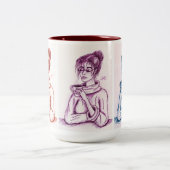 コーヒーガールマグ ツートーンマグカップ (中央)