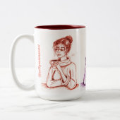 コーヒーガールマグ ツートーンマグカップ (左)