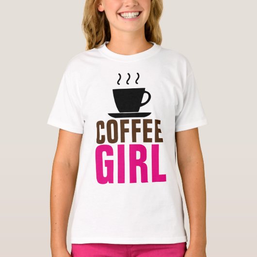 コーヒーガール キッズ・ティーンTシャツ Tシャツ (正面)