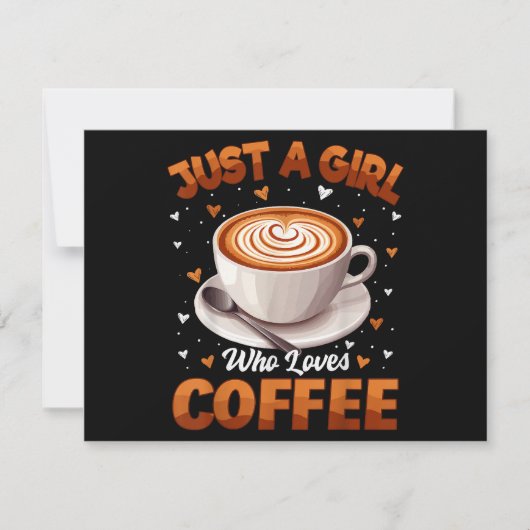 コーヒーガール 女性 コーヒーが好きな女の子 セーブザデート (正面)