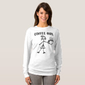コーヒーガールTシャツレディおもしろいース Tシャツ (正面フル)