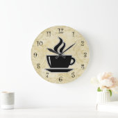 コーヒーキッチンの壁掛け時計 ラージ壁時計 (ホーム)