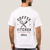 ☕ コーヒーキッチンカフェスタッフロゴ ☕ Tシャツ (裏面)