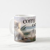 コーヒーキャッツとビーチ コーヒーマグカップ (正面左)