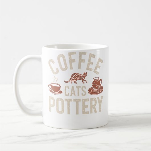 コーヒーキャッツ陶器 コーヒーマグカップ (左)