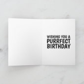 コーヒーキャットアート誕生日カード カード (内部)