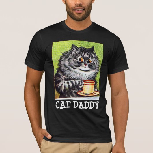 コーヒーキャットアートMNS CAT DADDY Tシャツ (正面)