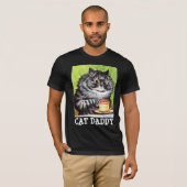 コーヒーキャットアートMNS CAT DADDY Tシャツ (正面フル)