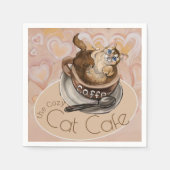 コーヒーキャットカフェ スタンダードカクテルナプキン (正面)