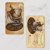 コーヒーキャットカフェ 名刺 (正面/裏面)