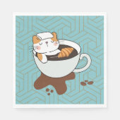 コーヒーキャットスパ スタンダードランチョンナプキン (正面)