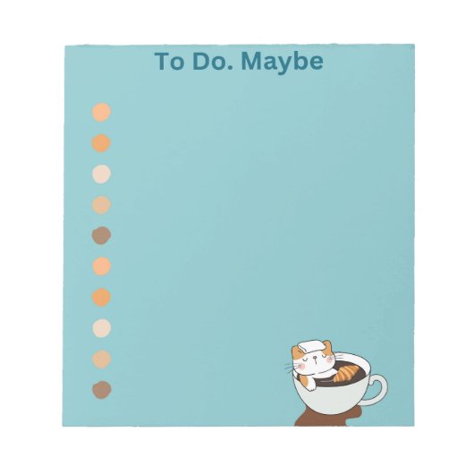 コーヒーキャットスパ ノートパッド (正面)