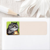 コーヒーキャットパーソナライズされた差出人住所ラベル ラベル (インサイチュ)