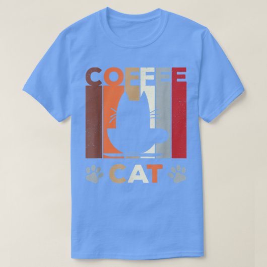 コーヒーキャットレトロキットン恋人 Tシャツ (デザイン正面)