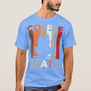 コーヒーキャットレトロキットン恋人 Tシャツ