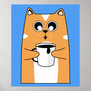 コーヒーキャットワイヤード子猫 ポスター