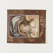 コーヒーキャット タペストリー (正面(横))