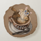 コーヒーキャット ラウンドクッション (裏面)