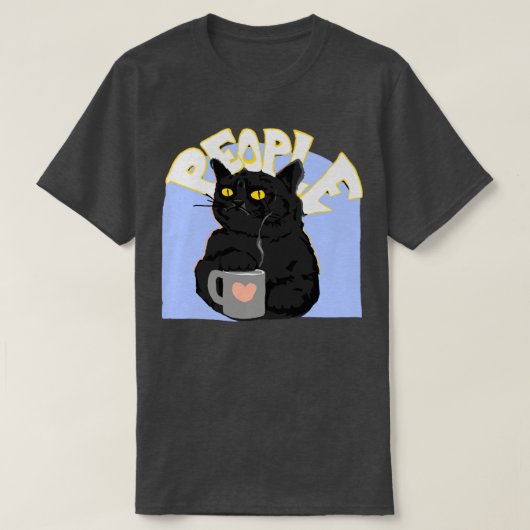 コーヒーキャット Tシャツ (デザイン正面)