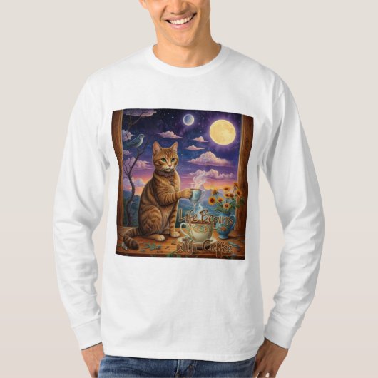 コーヒーキャット Tシャツ (正面)