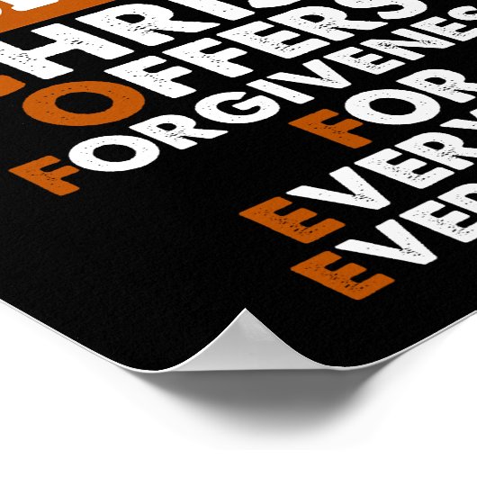 コーヒーキリストは誰にでも許しを与える ポスター (角)