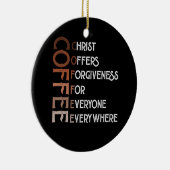 コーヒーキリストは誰にとっても許しを与える セラミックオーナメント (右)