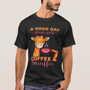 コーヒーキリンマグ動物カプチーノエスプレッソ豆 Tシャツ
