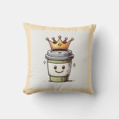 コーヒーキングかわいい クッション (正面)