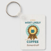 コーヒーキーチェーンが最も必要な可能性が高い キーホルダー (正面)