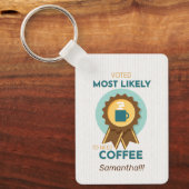 コーヒーキーチェーンが最も必要な可能性が高い キーホルダー (正面)